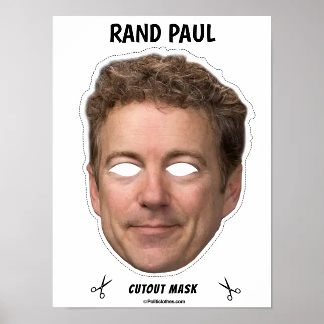 Rand Paul Halloween Mask Poster Zazzle 