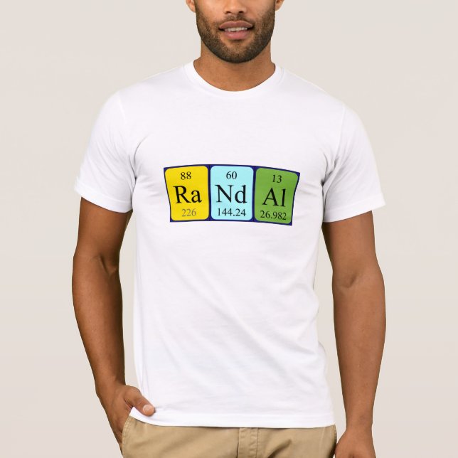 Randal periodic table name shirt (Front)