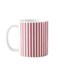 Randed mug, red