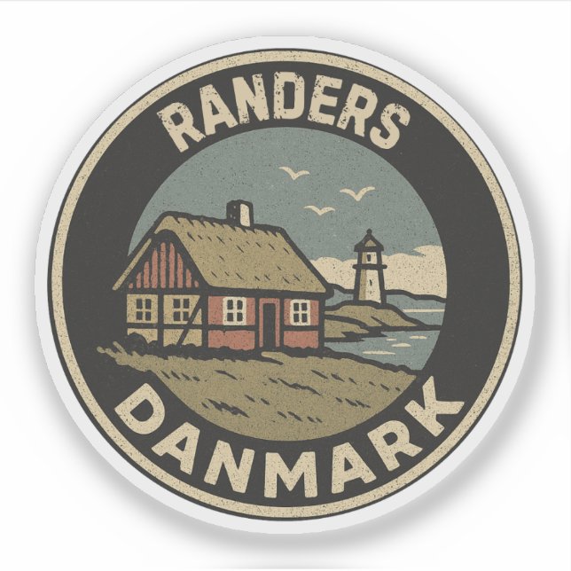 Randers, Denmark Danmark  Sticker (Front)