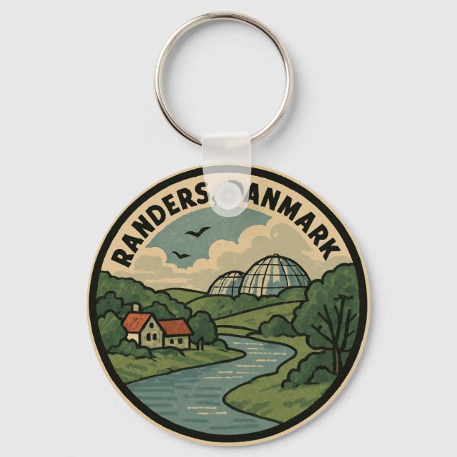 Randers Denmark Domes Keychain (Front)