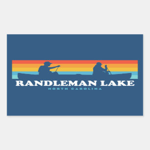 Randleman Lake North Carolina Canoe Rectangular Sticker