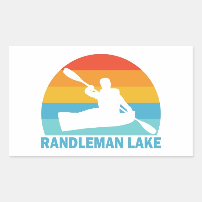 Randleman Lake North Carolina Kayak Rectangular Sticker (Front)