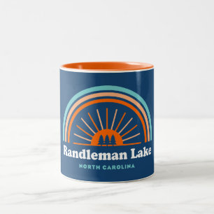 Randleman Lake North Carolina Rainbow Two-Tone Coffee Mug