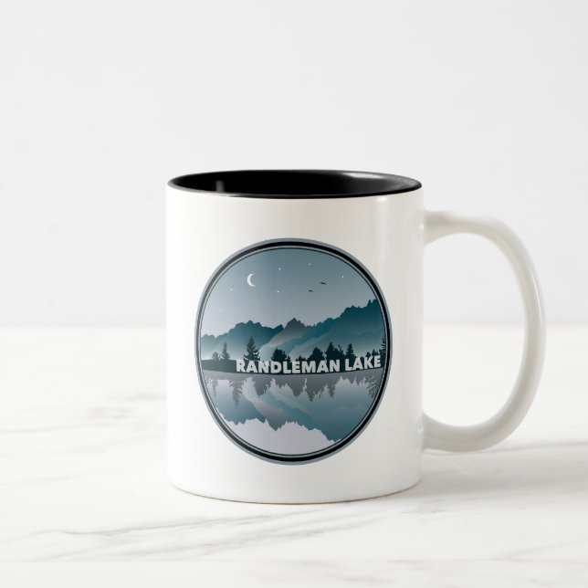 Randleman Lake North Carolina Reflection Two-Tone Coffee Mug (Right)