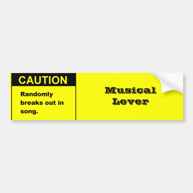 Randmon Song Bumper Sticker (Front)