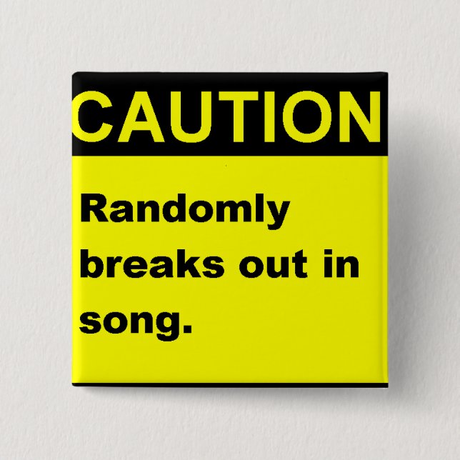 Randmon Song Pinback Button (Front)