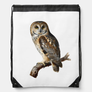 “Randolph” - A Watchful Silence, An Owl’s Portrait Drawstring Bag