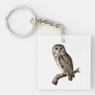 “Randolph” - A Watchful Silence, An Owl’s Portrait Keychain
