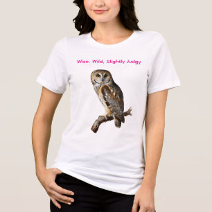“Randolph” - A Watchful Silence, An Owl’s Portrait Tri-Blend Shirt