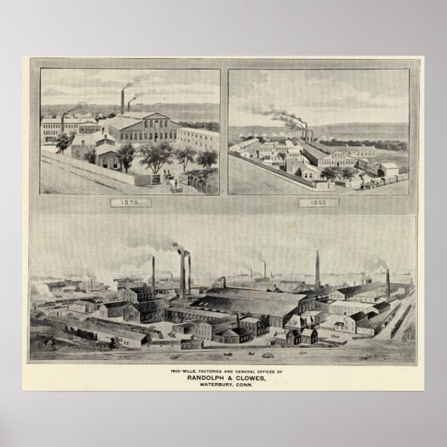 Randolph & Clowes, Waterbury Poster (Front)