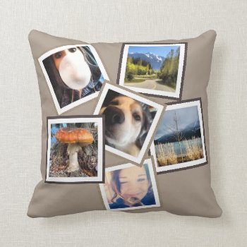 Random 6 Instagram Photo Collage Throw Pillow by PartyHearty at Zazzle
