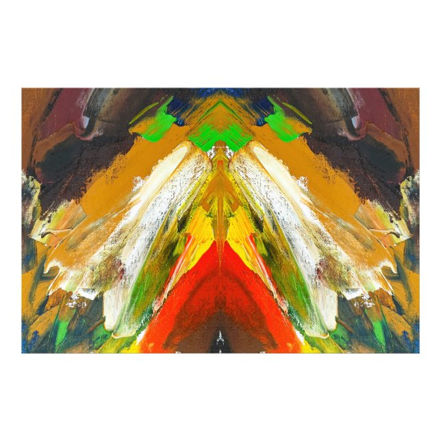 Random Abstract Brushstroke Composition by Lukian Photo Print (Front)