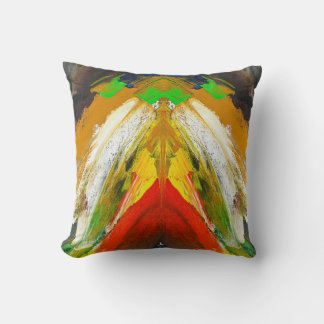 Random Abstract Brushstroke Composition by Lukian Throw Pillow