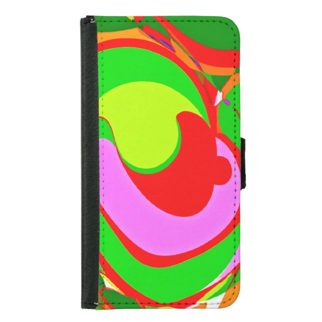 Random Abstract Pattern Samsung Galaxy Wallet Case (Front)