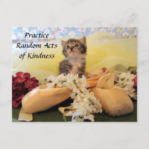 Random Act of Kindess Postcard - Ballerina Cat