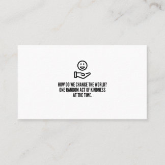Random act of kindness business card