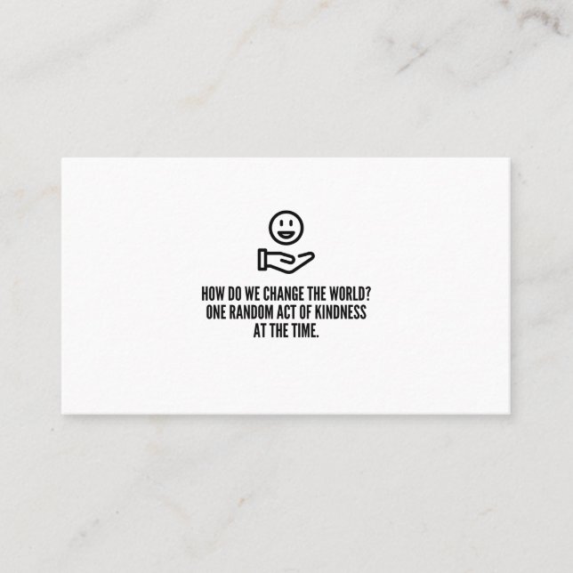 Random act of kindness business card (Front)