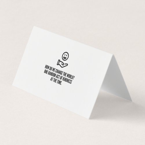 Random act of kindness business card