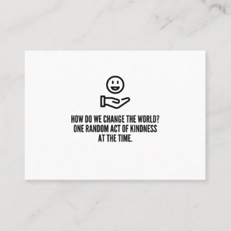 Random act of kindness business card