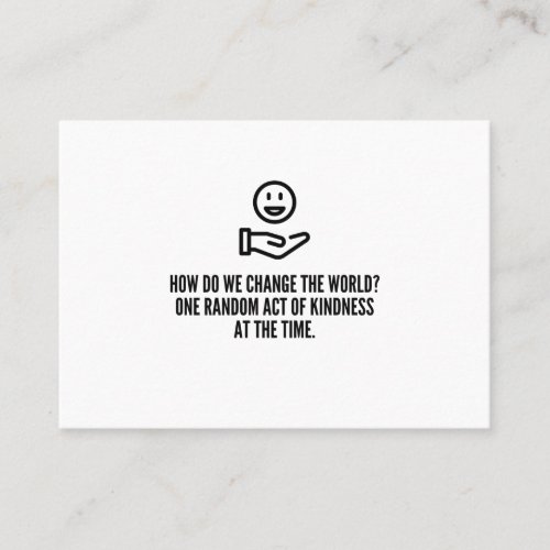 Random act of kindness business card