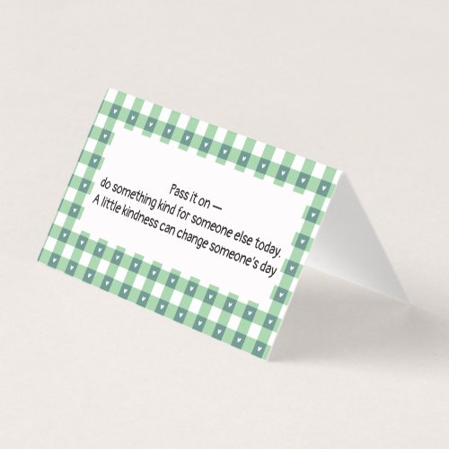 Random Act of Kindness Business Card | Pay It For