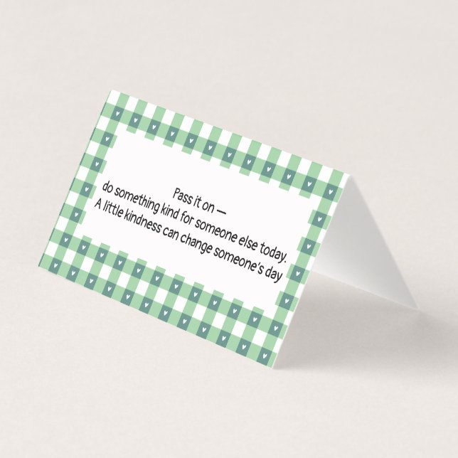 Random Act of Kindness Business Card | Pay It For (Back)