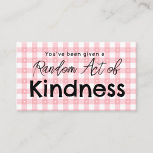 Random Act of Kindness Business Card   Pay It For