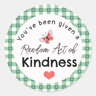 Random Act of Kindness Business Card Pay It For Classic Round Sticker