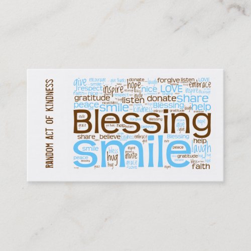 Random Act of Kindness Card Business Card