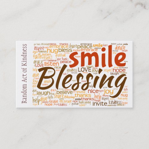 Random Act of Kindness Card Business Card