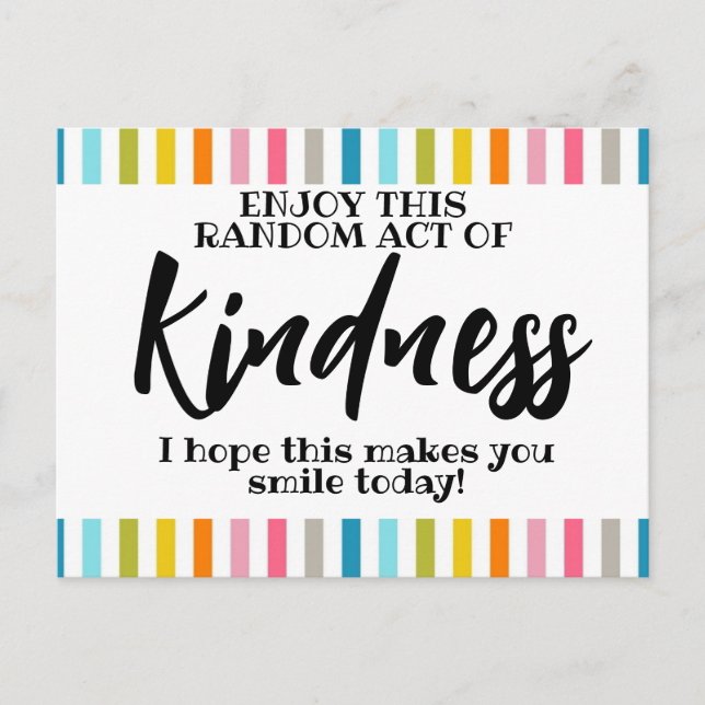 Random act of kindness postcard (Front)