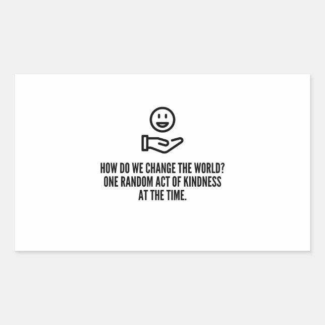 Random act of kindness rectangular sticker (Front)