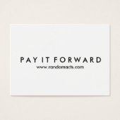 Random Acts of Kindness Pay It Forward Card I (Front)
