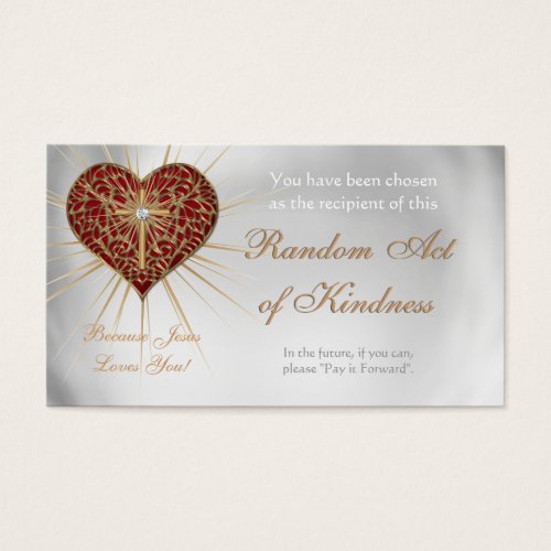 Random Acts of Kindness Personal wallet cards - Business Card Templates