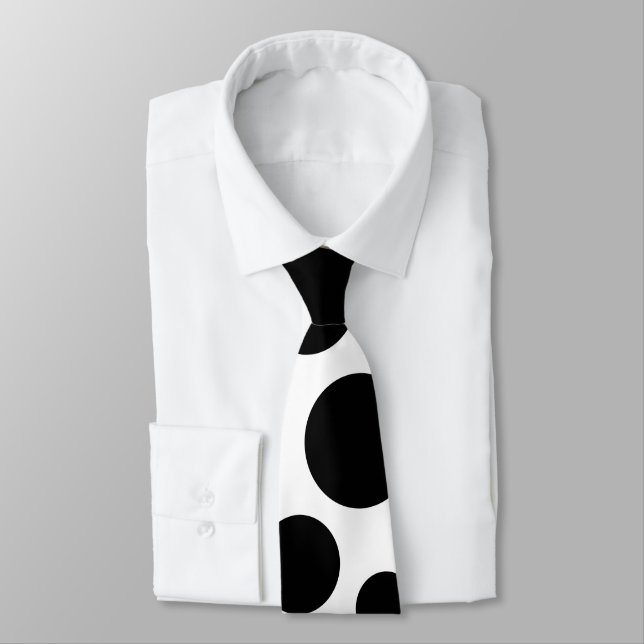 Random Black Circles on White Tie (Tied)