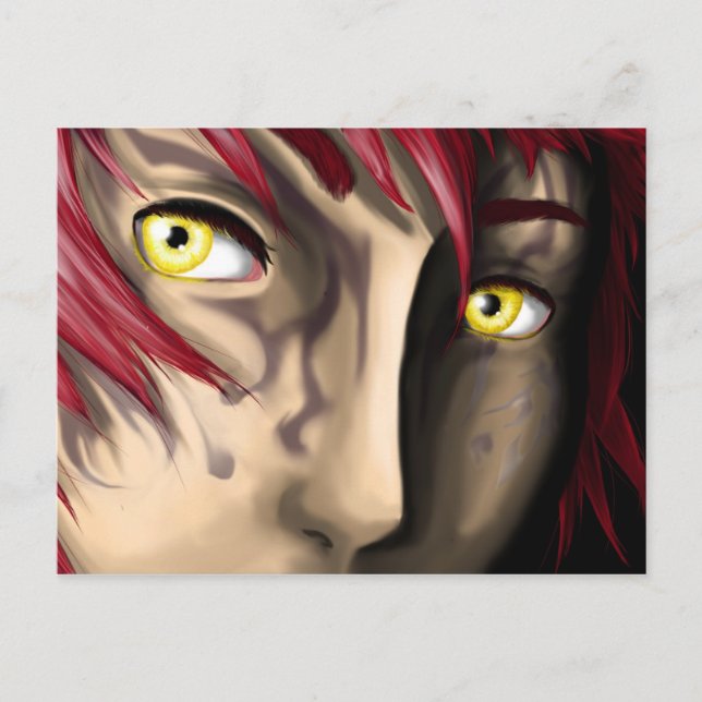 Random Boy In Emo Mode Postcard (Front)