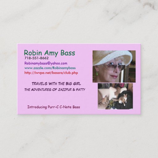 Customizable RANDOM CATS IN HAIRBALL ALLEY BUSINESS CARD