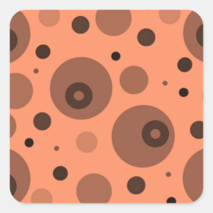 Random Circles and Dots Square Sticker