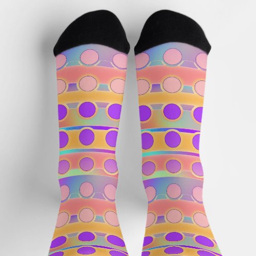 Random Circles Crew Socks