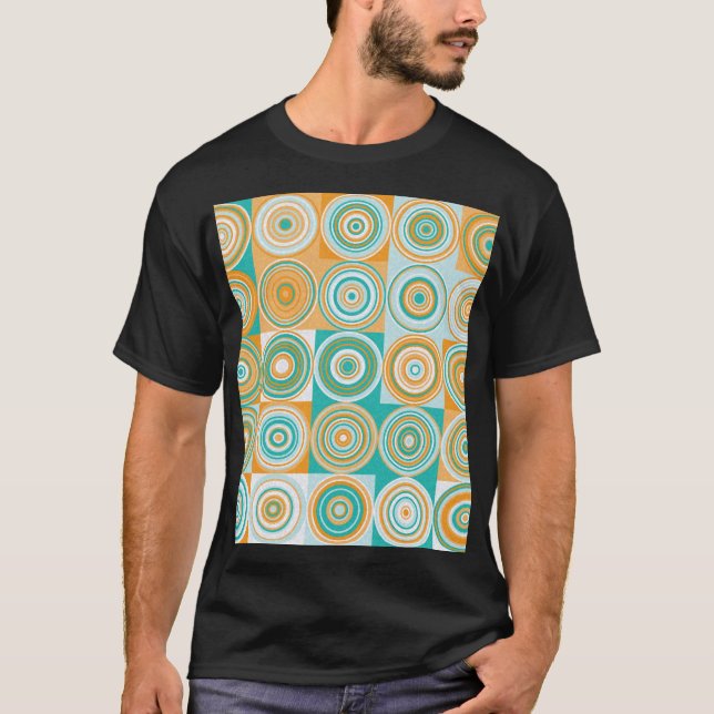 Random Colored Circles: Artistic Background. T-Shirt (Front)