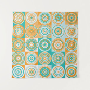 Random Colored Circles: Artistic Background. Tapestry