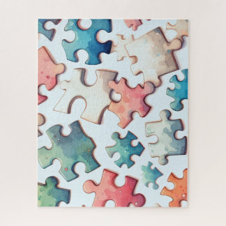 Random Colored Puzzle Pieces So Puzzled 