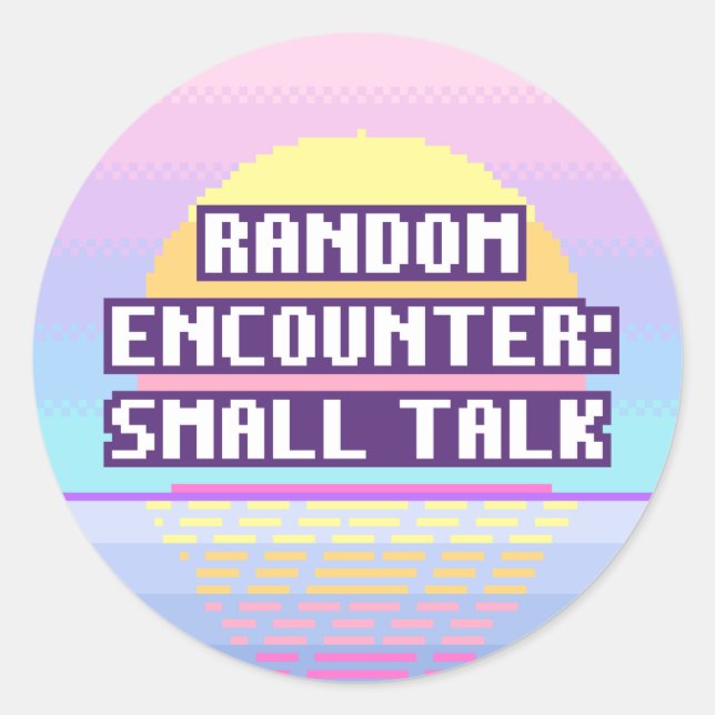 Random Encounter: Small Talk Pixel Sticker (Front)