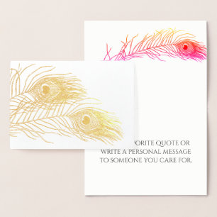 Random Feather Gold Foil Card