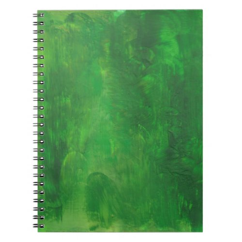 Random Forms Green Abstract Painting Notebook