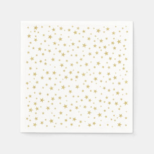 Random Gold Star Pattern   Party Paper Napkins