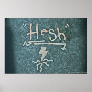 Random Graffiti: Hesh Lightning Bolt Poster
