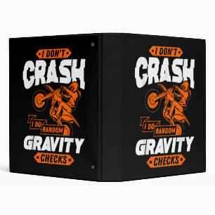 Random Gravity Checks - Motocross & Dirt Bike 3 Ring Binder