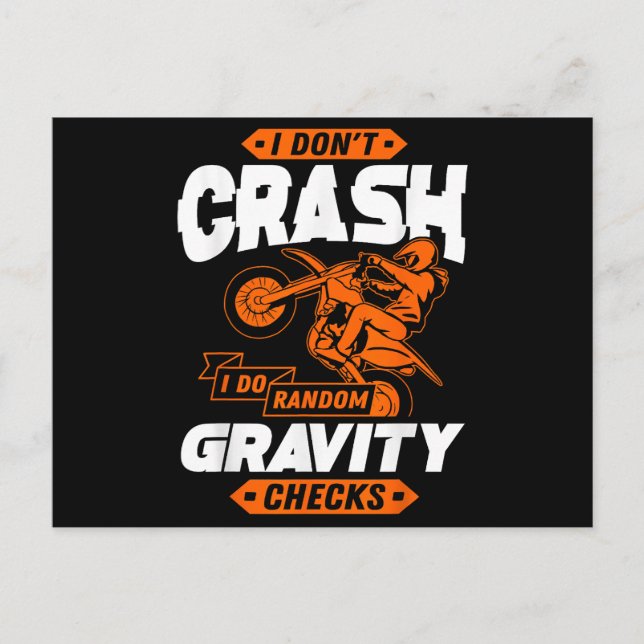 Random Gravity Checks - Motocross & Dirt Bike Postcard (Front)